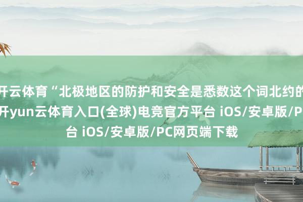 开云体育“北极地区的防护和安全是悉数这个词北约的共同包袱”-开yun云体育入口(全球)电竞官方平台 iOS/安卓版/PC网页端下载
